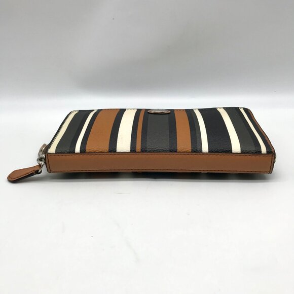 Coach Brown Leather Peyton Accordion Zip Wallet - Picture 5 of 10